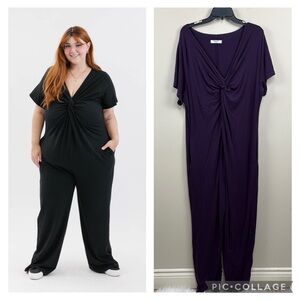 SMASH + TESS LAYLA TWIST short sleeve jersey ROMPER IN PURPLE 2XL
